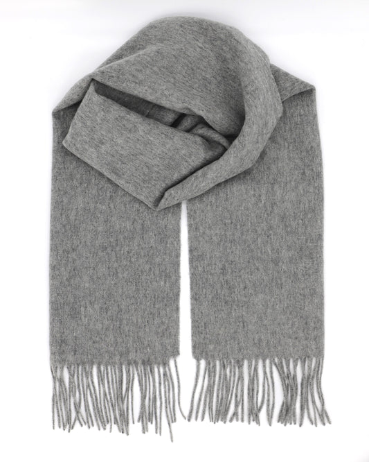 Merino Wool Scarf - Medium Gray - Scarf Designers