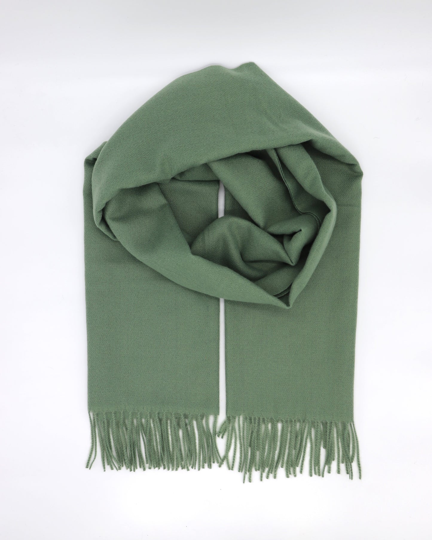 Soft Wool and Cashmere Scarf - Olive Green - Scarf Designers