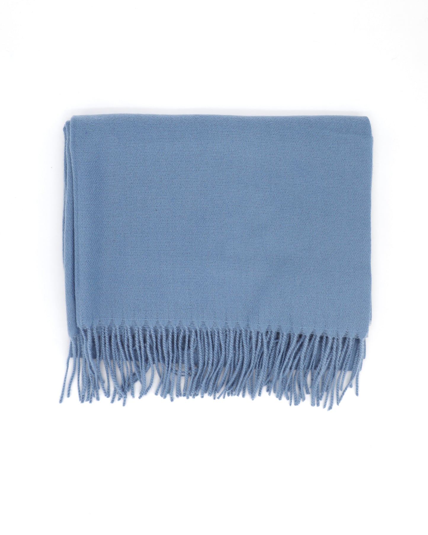 Soft Wool and Cashmere Scarf - Stone Blue - Scarf Designers