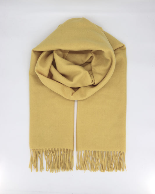 Soft Wool and Cashmere Scarf - Lemon Yellow - Scarf Designers