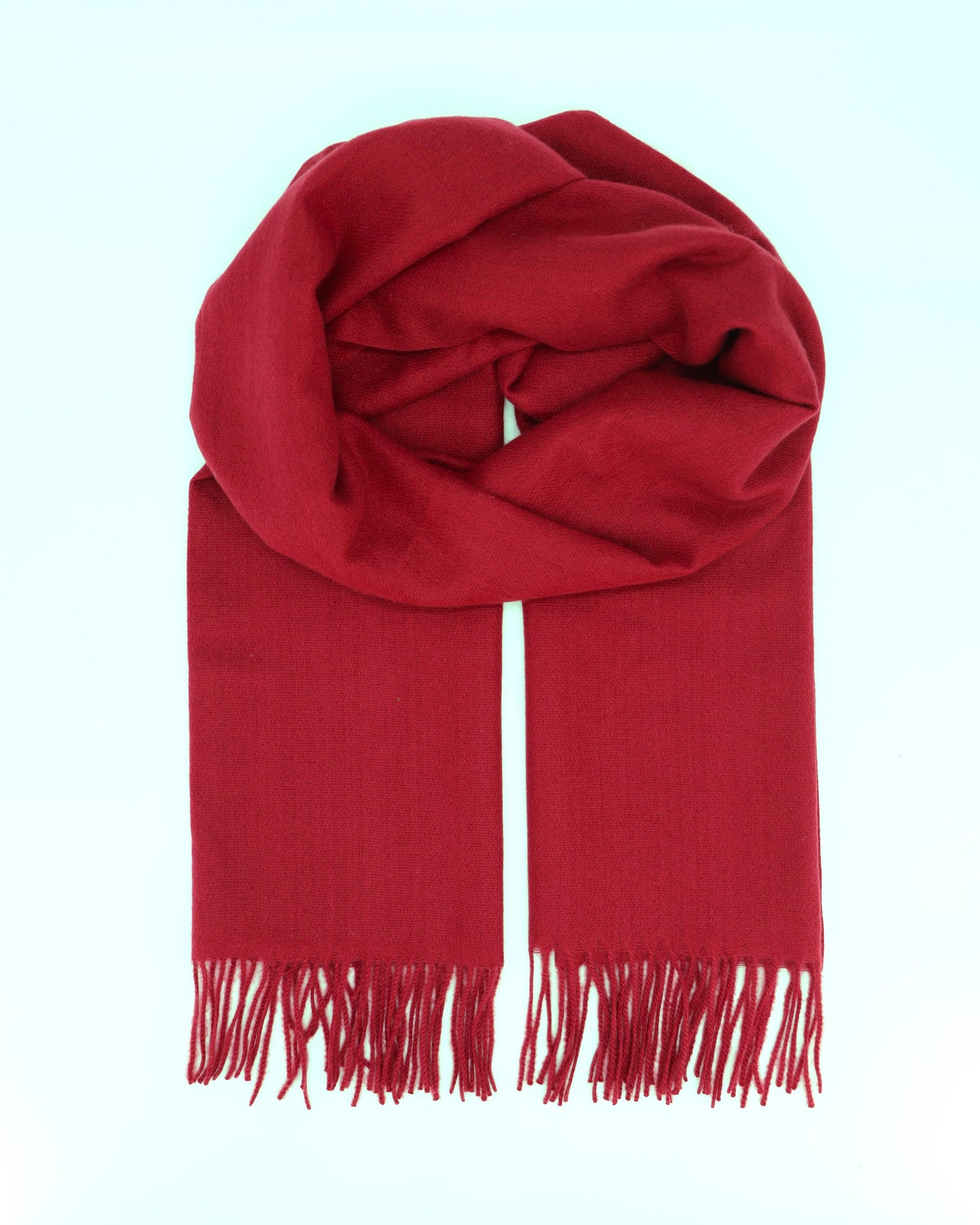 Soft Wool and Cashmere Scarf - Burgundy Red - Scarf Designers